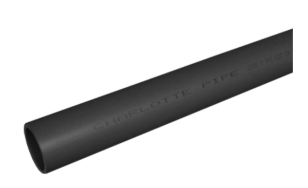 2" x 20' Plain End, SCH 80/XH PVC Pipe, Gray