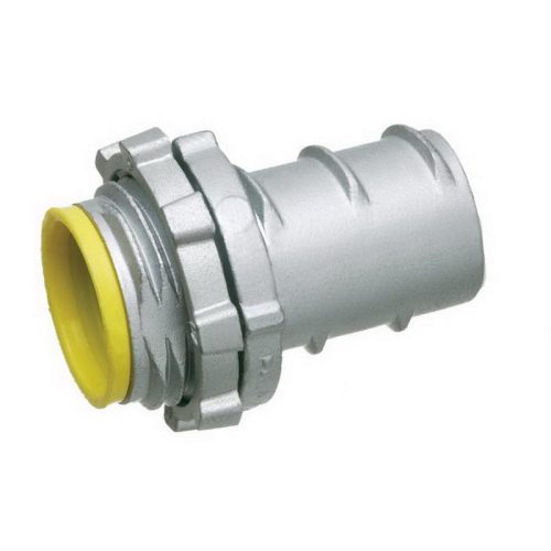 Arlington GF75A Die Cast Zinc Insulated Throat Straight Connector 3/4-Inch