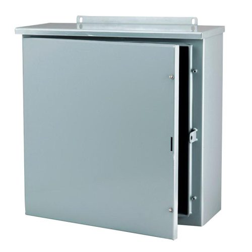 Wiegmann RHC303012 NEMA 3R Polyester Powder Carbon Steel Wallmount Medium Unflanged Hinged Cover Enclosure 30-Inch x 12-Inch x 30-Inch ANSI 61 Gray RHC Series