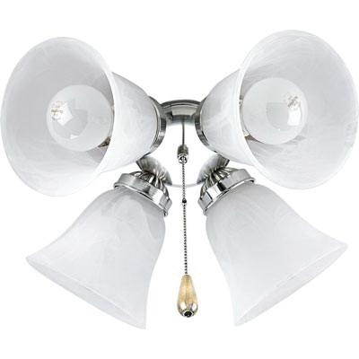 P1167.jpg Progress Lighting P2610-09 Ceiling Fan Light Kit 4-Lamp 240-Watt Brushed Nickel AirPro