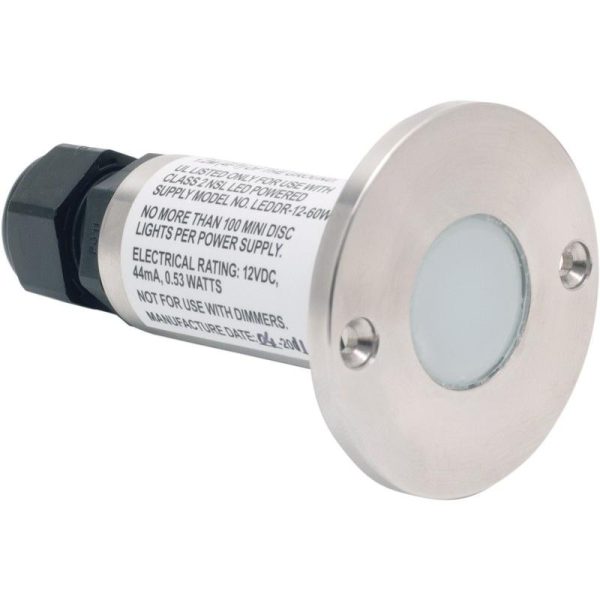 NSL LEDMD-WW-SS LED MiniDisc Lighting 0.24-Watt 12-Volt DC 2900K Stainless Steel