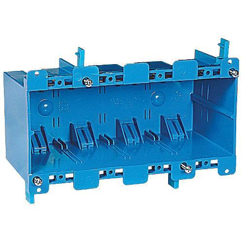 P11762.jpg Thomas & Betts B468R PVC 4-Gang Outlet Box 2.890-Inch x 7.570-Inch x 3.560-Inch 68-Cubic-Inch Carlon®