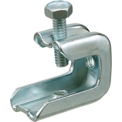 Arlington BC38 Steel Square Head Beam Clamp 3/8-16 Threaded Rod 0.93-Inch Jaw Opening Plated