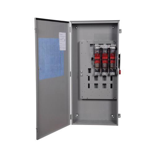 P118700.jpg Eaton DH366URK 3-Wire 3-Pole Non-Fusible K Series Heavy-Duty Safety Switch 600-Volt AC 600-Amp NEMA 3R
