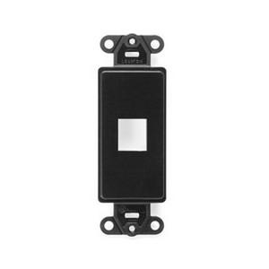 Leviton 41641-E Plastic 1-Gang 1-Port Multimedia Insert Black QuickPort&reg;
