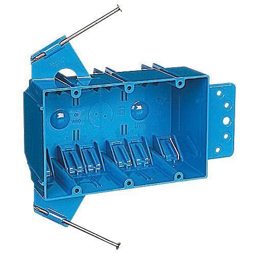 Thomas & Betts B344AB PVC 3-Gang Outlet Box 3-3/4-Inch x 5-5/8-Inch x 2-11/16-Inch 44-Cubic-Inch Carlon&reg;