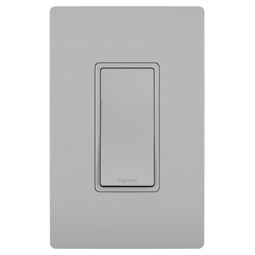 P119467.jpg Pass & Seymour TM870-GRY 120/277-Volt 15-Amp 1-Pole Grounding Decorator Switch Gray TradeMaster® Radiant®