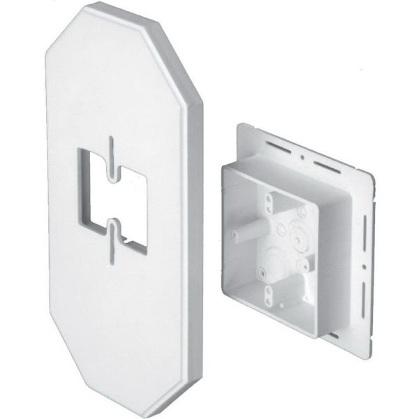 Arlington 8091FDBL Plastic Wall/Vertical Mount All Siding Box Kit With Mega Mounting Plate 7.142-Inch x 0.78-Inch x 13.49-Inch