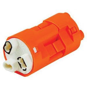 P120471.jpg Ideal Industries 30-383XJ 2-Wire Model 103 2-Pole Luminaire Disconnect 12-18-AWG Orange PowerPlug