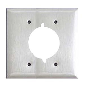 P1210.jpg Mulberry 97225 430 Stainless Steel 2-Gang Wallplate 30/50/60-Amp 4-Wire Receptacle