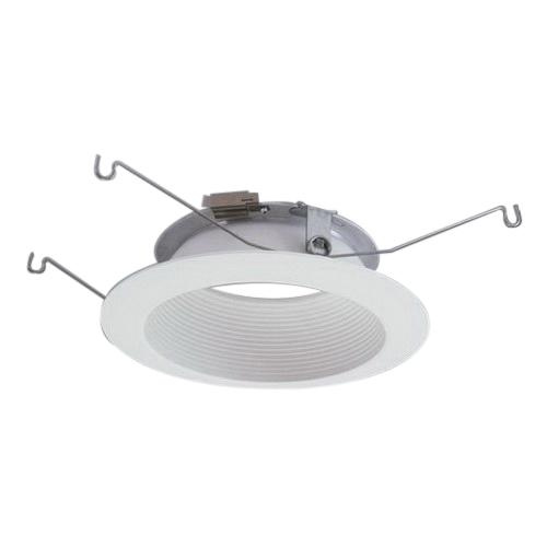 Halo 693WB 6-Inch LED Micro-Step White Baffle Trim 693 Series Round White Flange