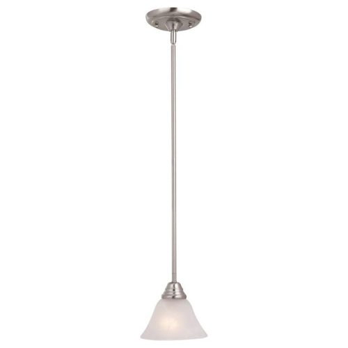 P122081.jpg Maxim Lighting 91064MRSN 1-Light Mini Pendant Fixture 100-Watt 120-Volt Satin Nickel Newport