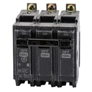 GE Industrial THQB32100 Bolt-On Mount Type THQB Miniature Circuit Breaker 3-Pole 100-Amp 240-Volt AC