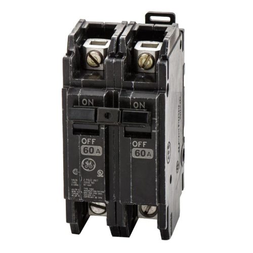 P12247.jpg GE Industrial THQC2160WL 35-mm DIN Rail Mount Type THQC Miniature Circuit Breaker 2-Pole 60-Amp 120/240-Volt AC