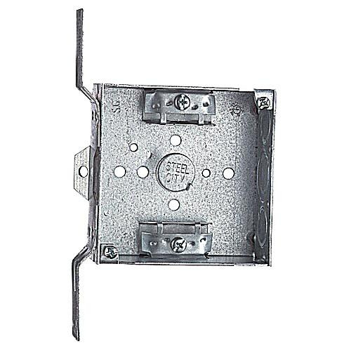 Thomas & Betts 52151-CV-3/4 Pre-Galvanized Steel Standard Square Box 4-Inch x 4-Inch x 1-1/2-Inch 21-Cubic-Inch Steel City&reg;