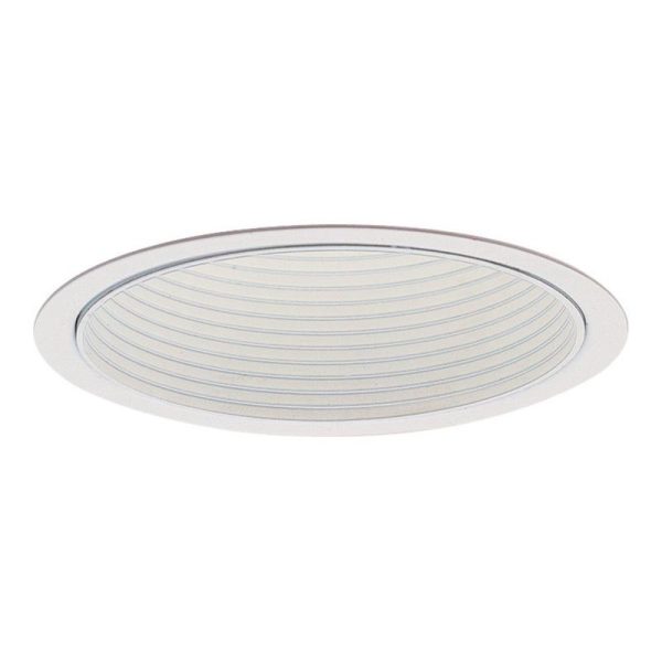 Lightolier 1005WH 5-Inch Step Baffle Down Light Reflector Trim Round White LyteCaster