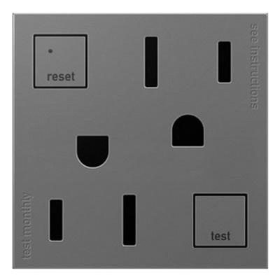 Adorne AGFTR152M4 125 Volt 15 Amp Tamper-Resistant GFCI Outlet Magnesium