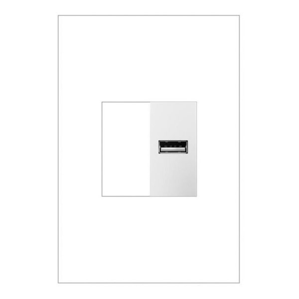 P123634.jpg Adorne ARUSB-W4 Half-Size USB Outlet 2.1-Amp White