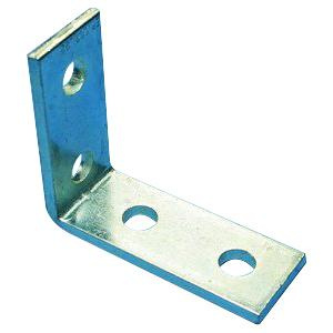 Power Strut PS-607-EG Electrogalvanized Steel 4-Hole Corner Angle
