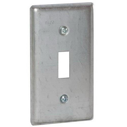 Raco 865 Galvanized Sheet Steel 1-Gang Flat Handy Box Cover 2-5/16-Inch x 0.130-Inch x 4-3/16-Inch
