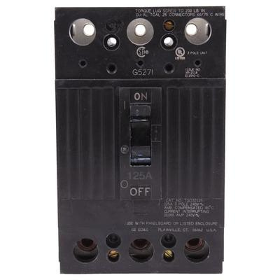 P12516.jpg GE Industrial TQD32125 Bolt-On Mount Type TQD Molded Case Circuit Breaker 3-Pole 125-Amp 240-Volt AC