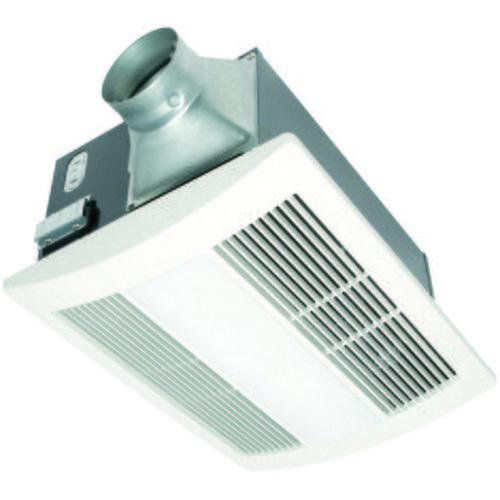 Panasonic FV-11VHL2 Bathroom Fan With Light And Heater 120-Volt 110 CFM at 0.1-Inch Static Pressure 89 CFM at 0.25-Inch Static Pressure WhisperWarm