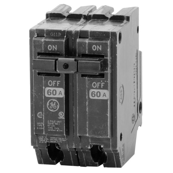 P12643.jpg GE Industrial THQL2160 Plug-In Mount Type THQL Feeder Molded Case Circuit Breaker 2-Pole 60-Amp 120/240-Volt AC