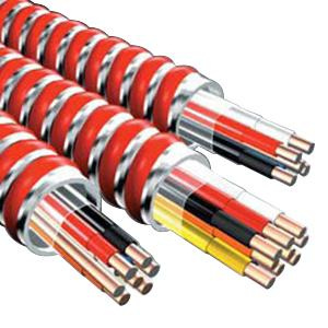 Solid Copper MC/FPLP Control Cable 18/2 1000-ft Reel Black White Fire