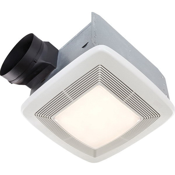 PN119314.jpg Nutone QTXE110FLT Ventilation Fan With Light 110 CFM at 0.1-Inch Static Pressure 86 CFM at 0.25-Inch Static Pressure White Broan®
