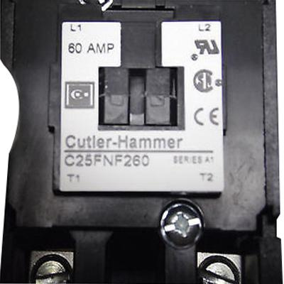 PN122607.jpg Eaton C25FNF260A 2-Pole Open Type Non-Reversing Definite Purpose Control Contactor 60-Amp 110 - 120-Volt AC